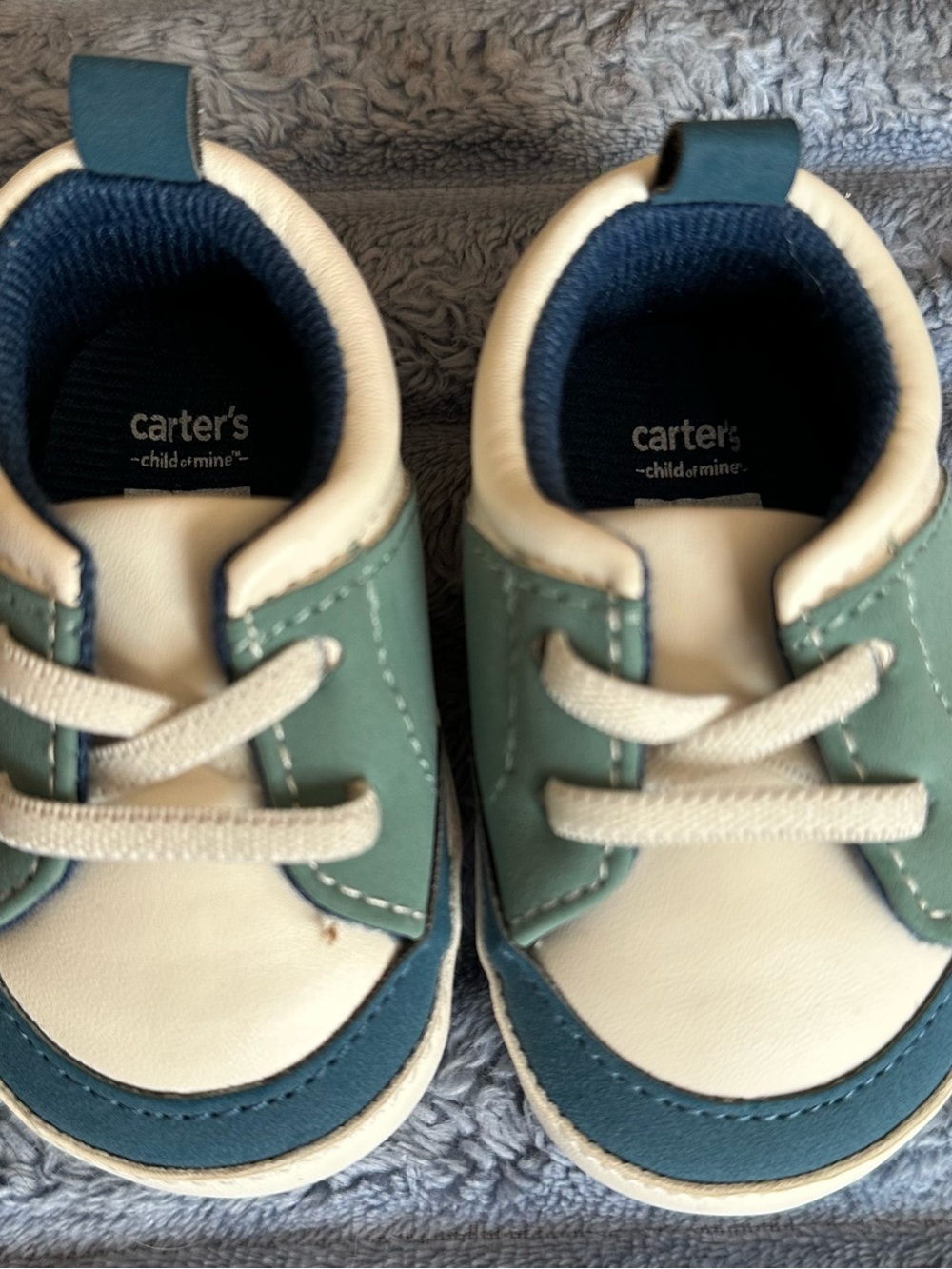 Carter's Green & Teal Baby Shoes - Soft Casual Sneakers